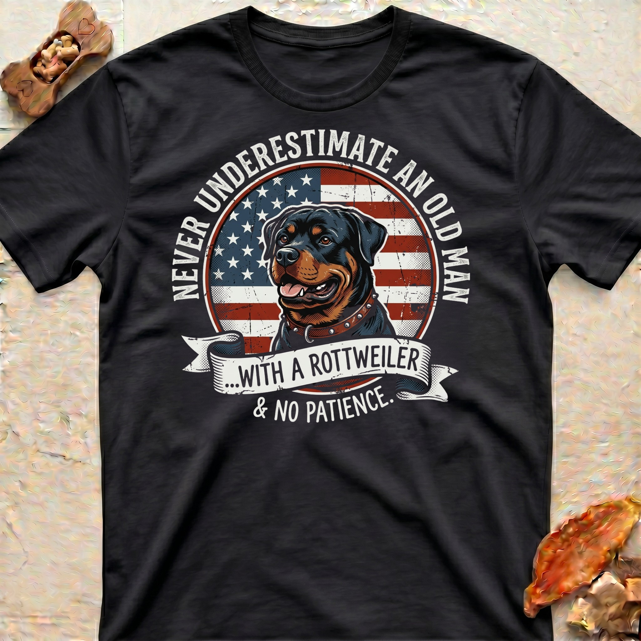 Old Man and a Rottweiler T-Shirt