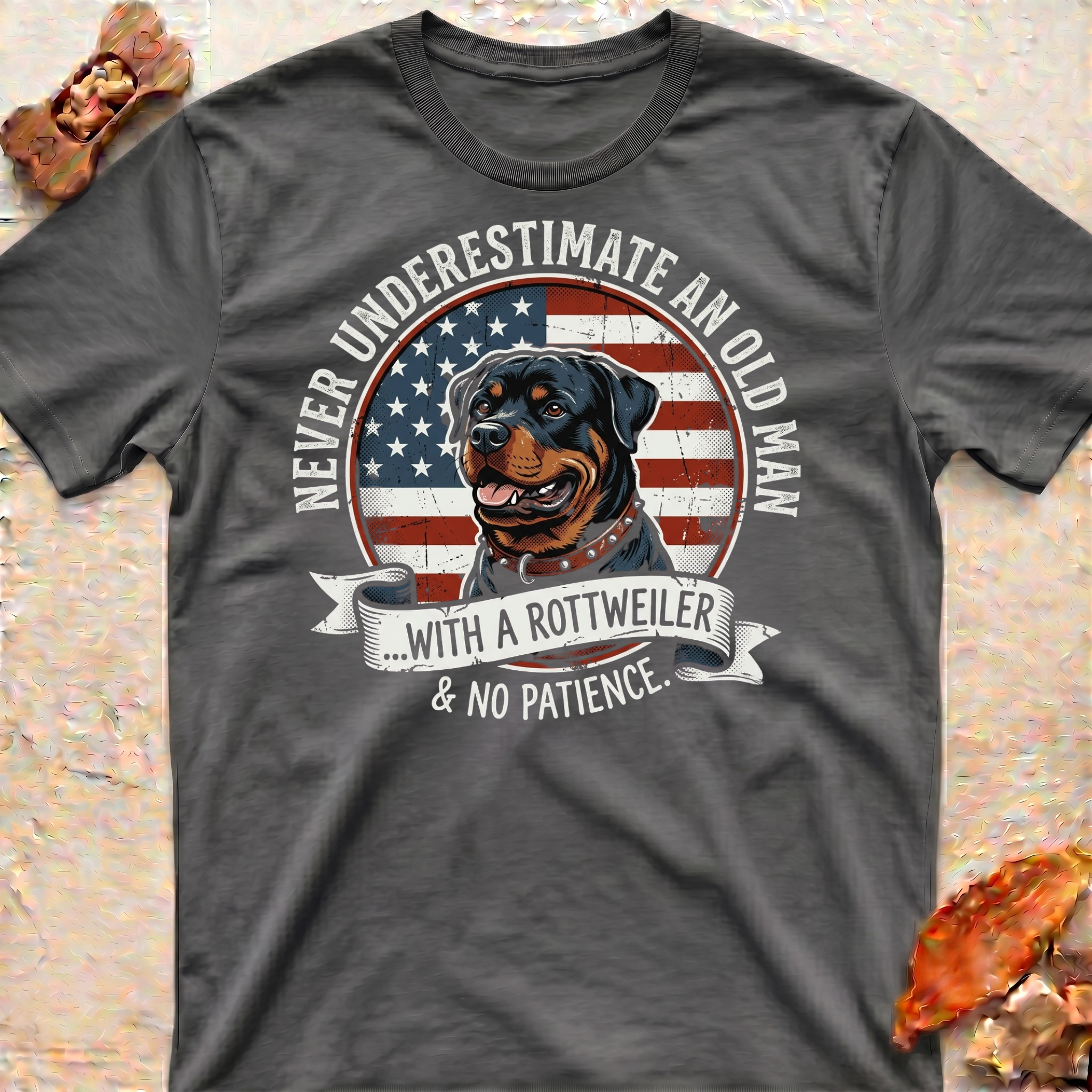 Old Man and a Rottweiler T-Shirt