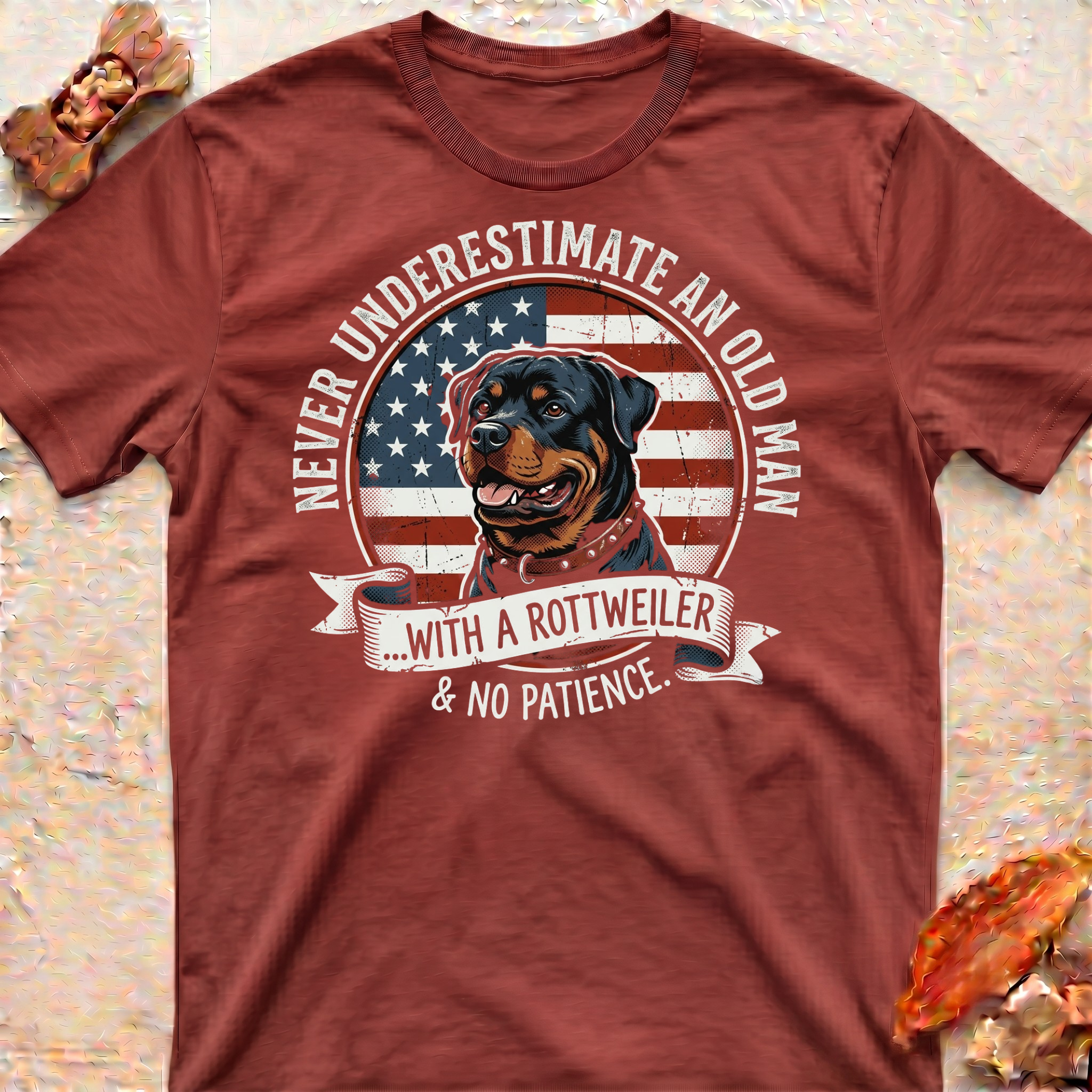 Old Man and a Rottweiler T-Shirt