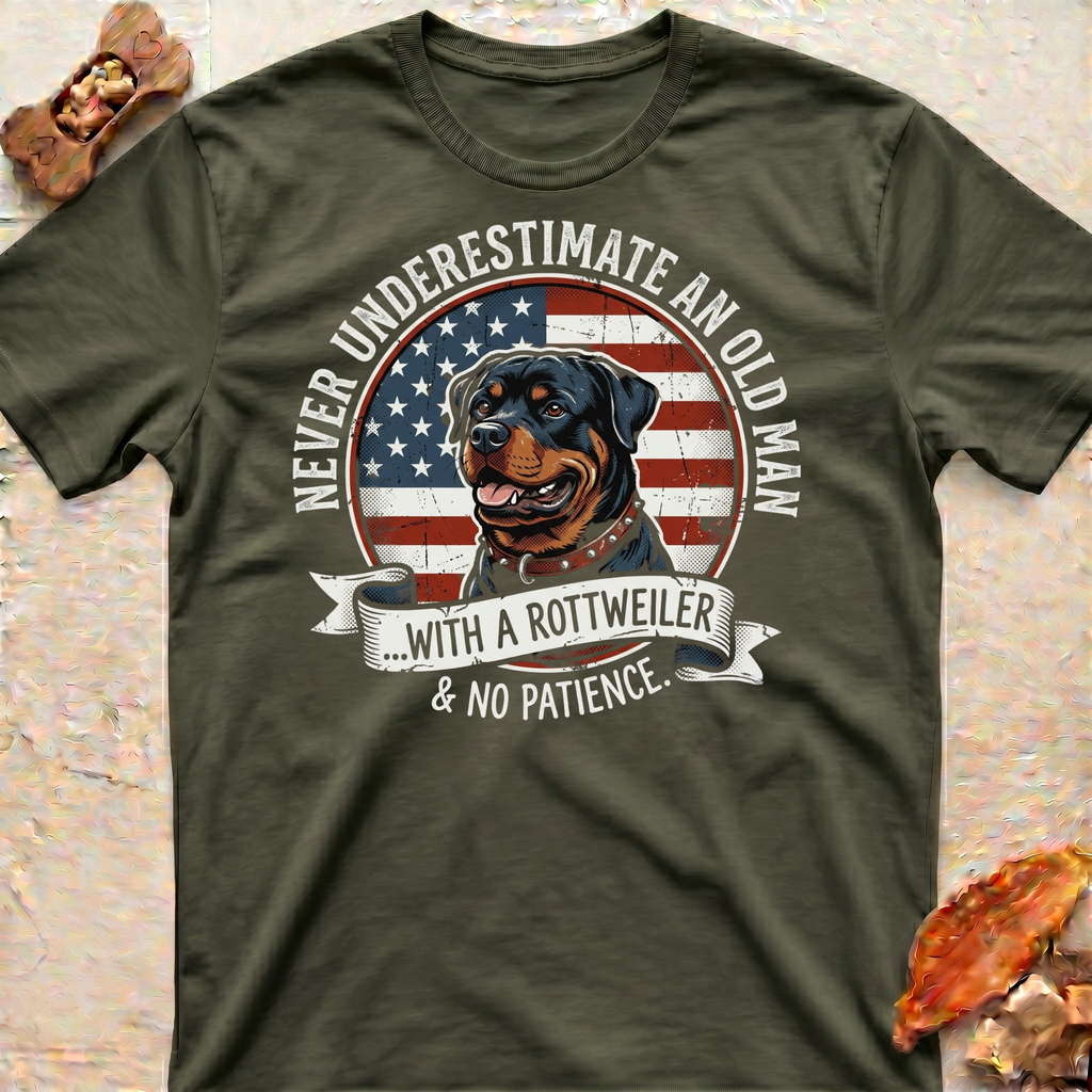 Old Man and a Rottweiler T-Shirt