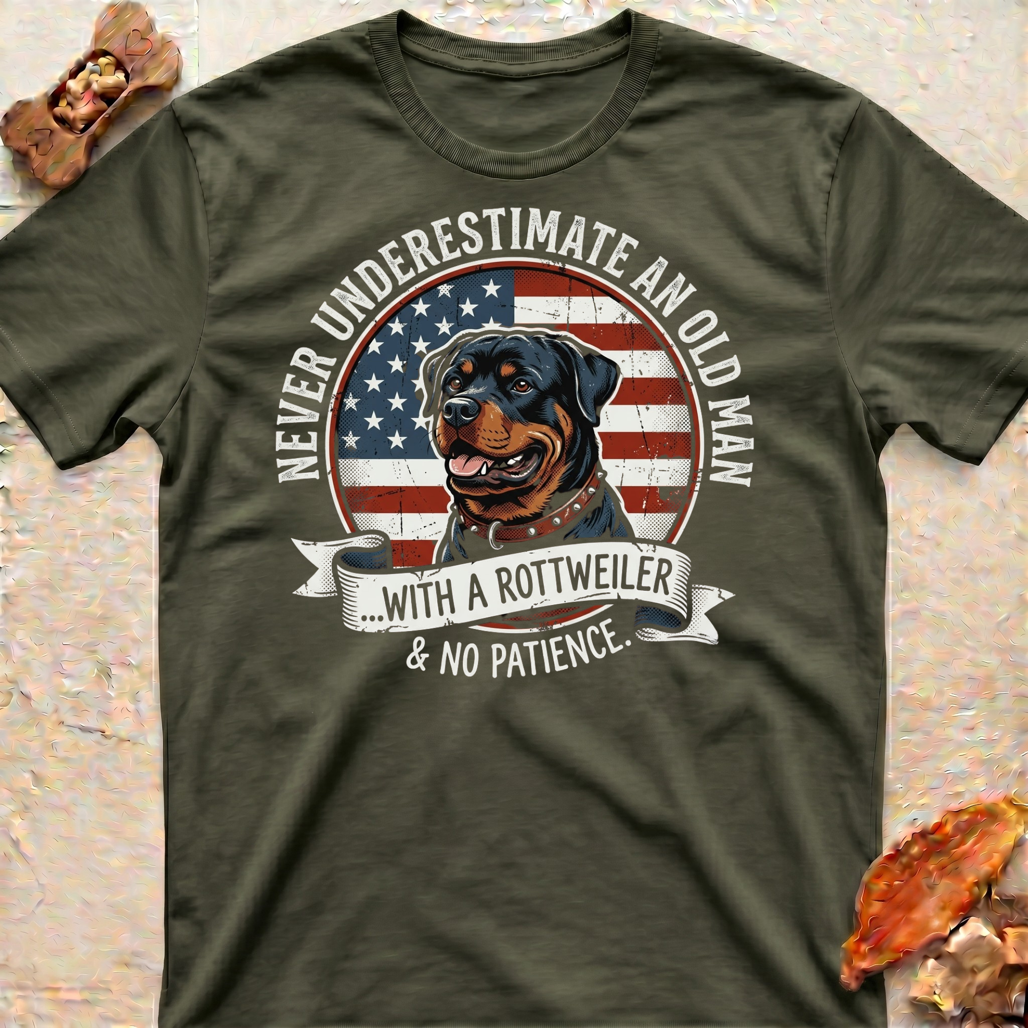 Old Man and a Rottweiler T-Shirt