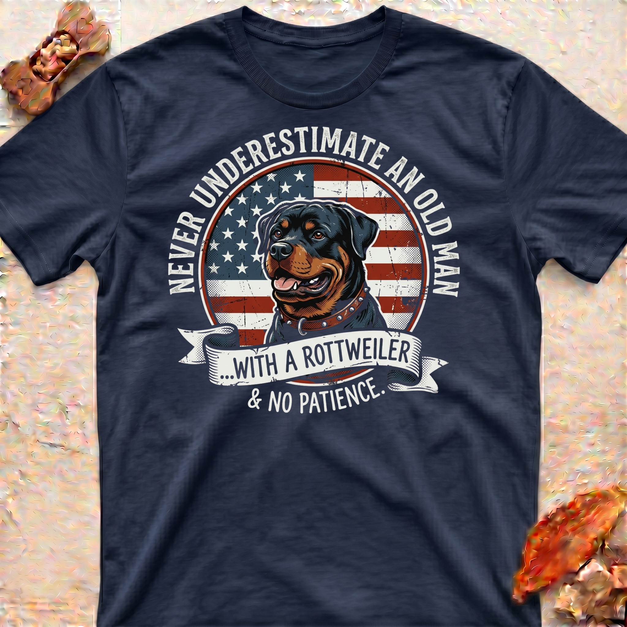 Old Man and a Rottweiler T-Shirt