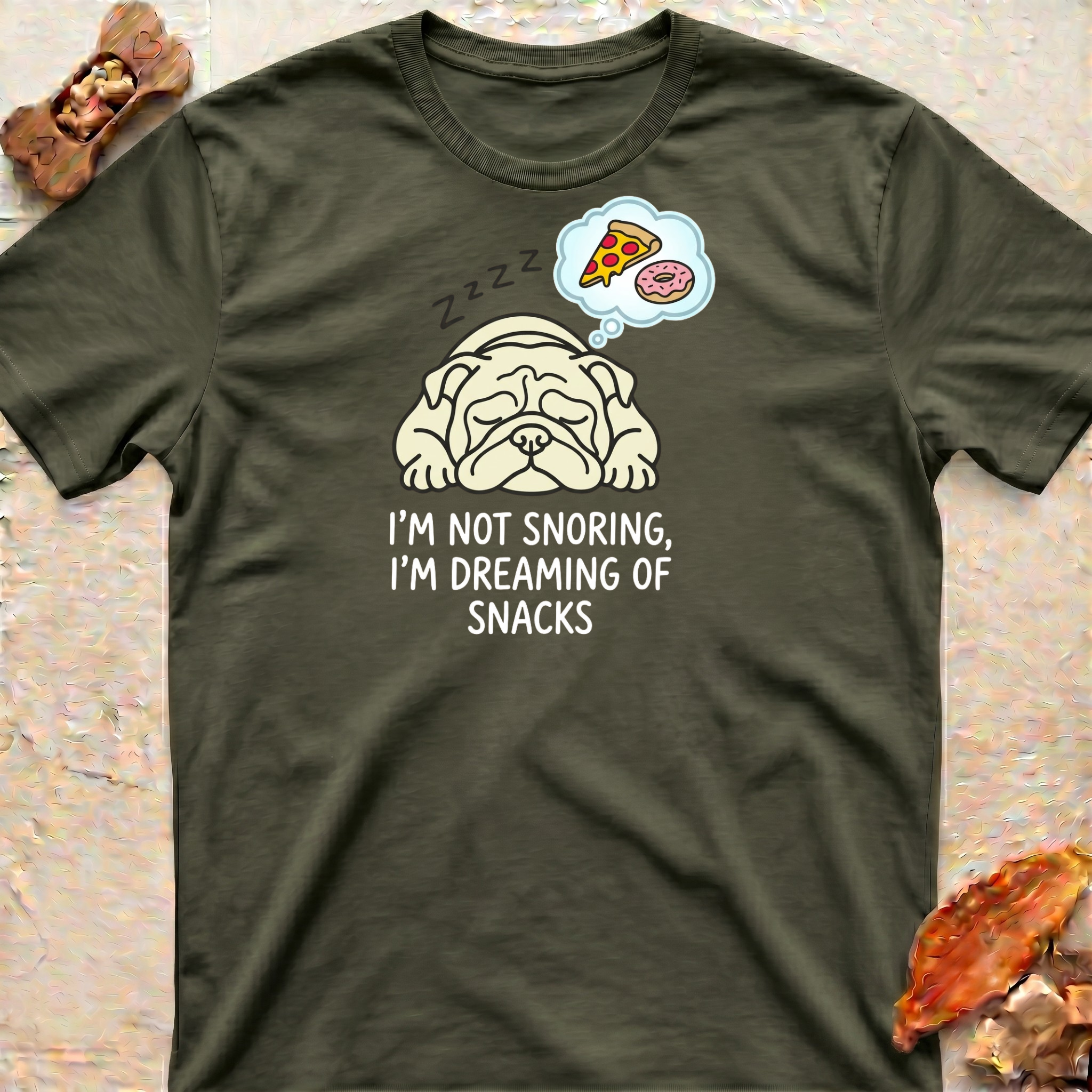 Snoring Bulldog T-Shirt