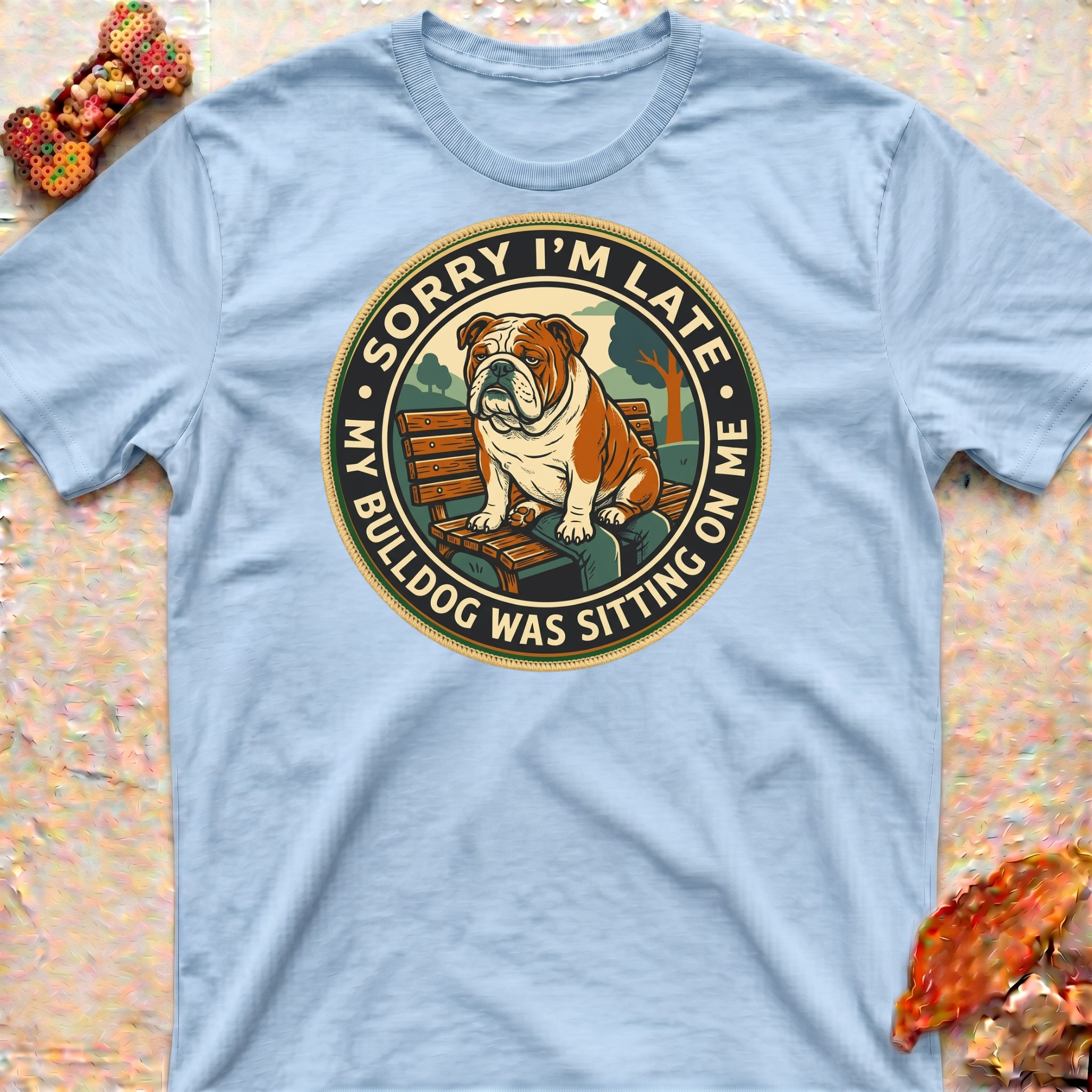 Sitting Bulldog Dad T-Shirt