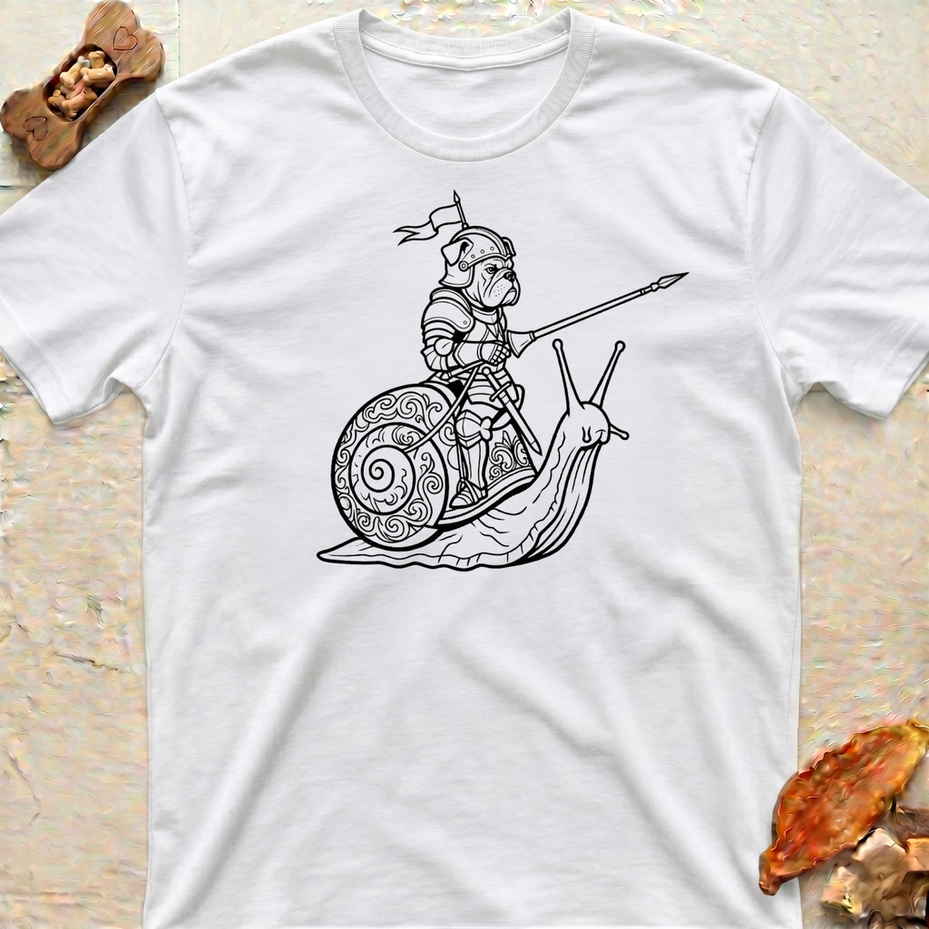 Snail Riding Bulldog T-Shirt