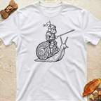 Snail Riding Bulldog T-Shirt