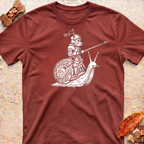 Snail Riding Bulldog T-Shirt