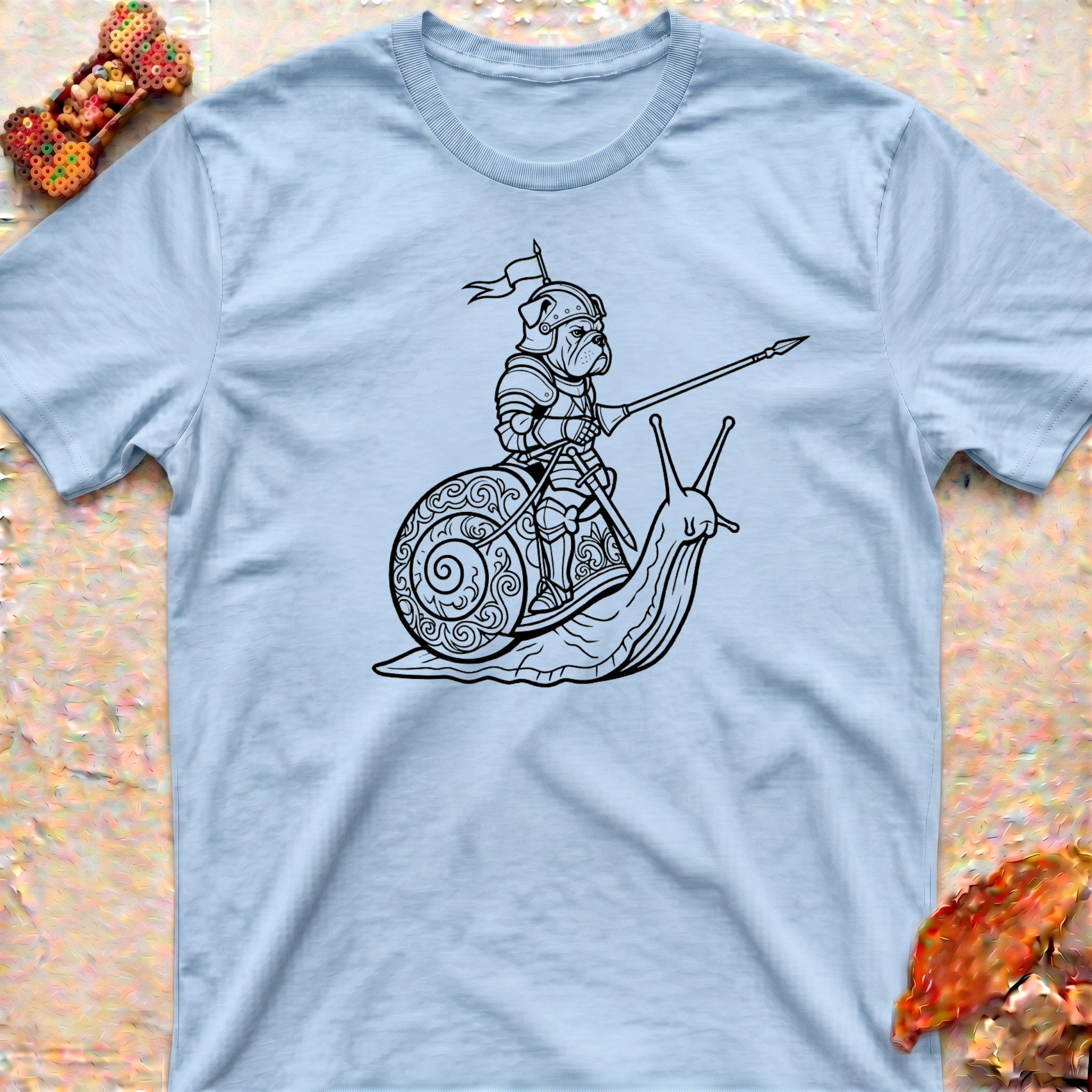Snail Riding Bulldog T-Shirt