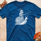 Snail Riding Bulldog T-Shirt