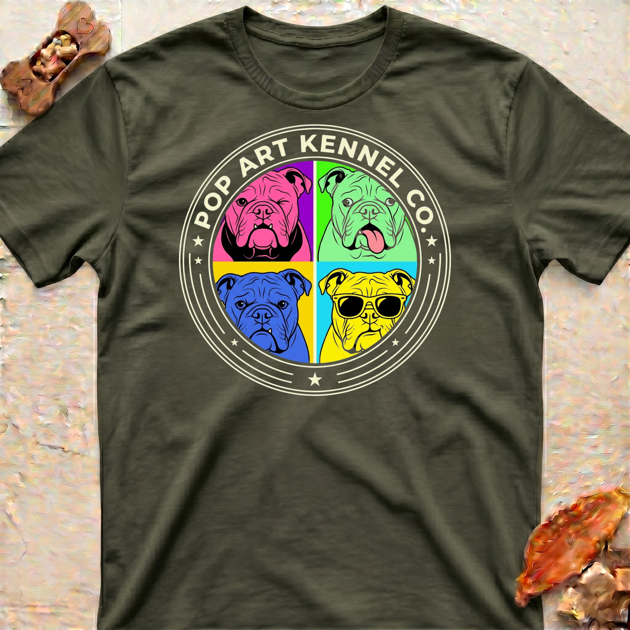 Pop Art Bulldog T-Shirt