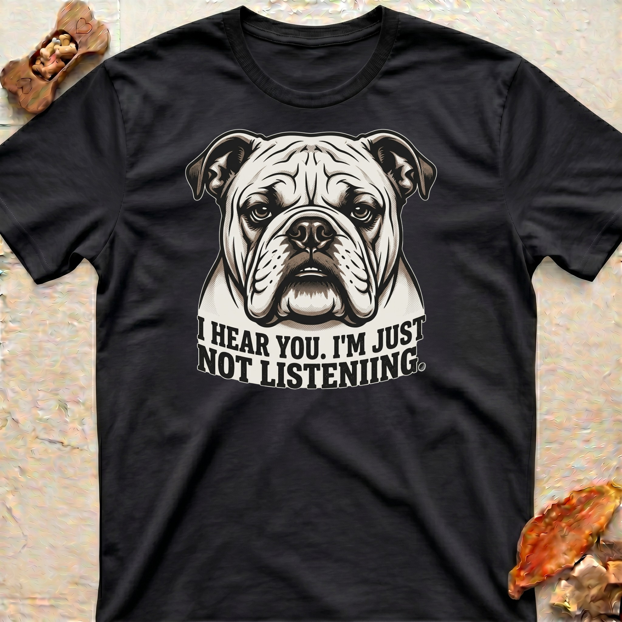 Listening Bulldog T-Shirt