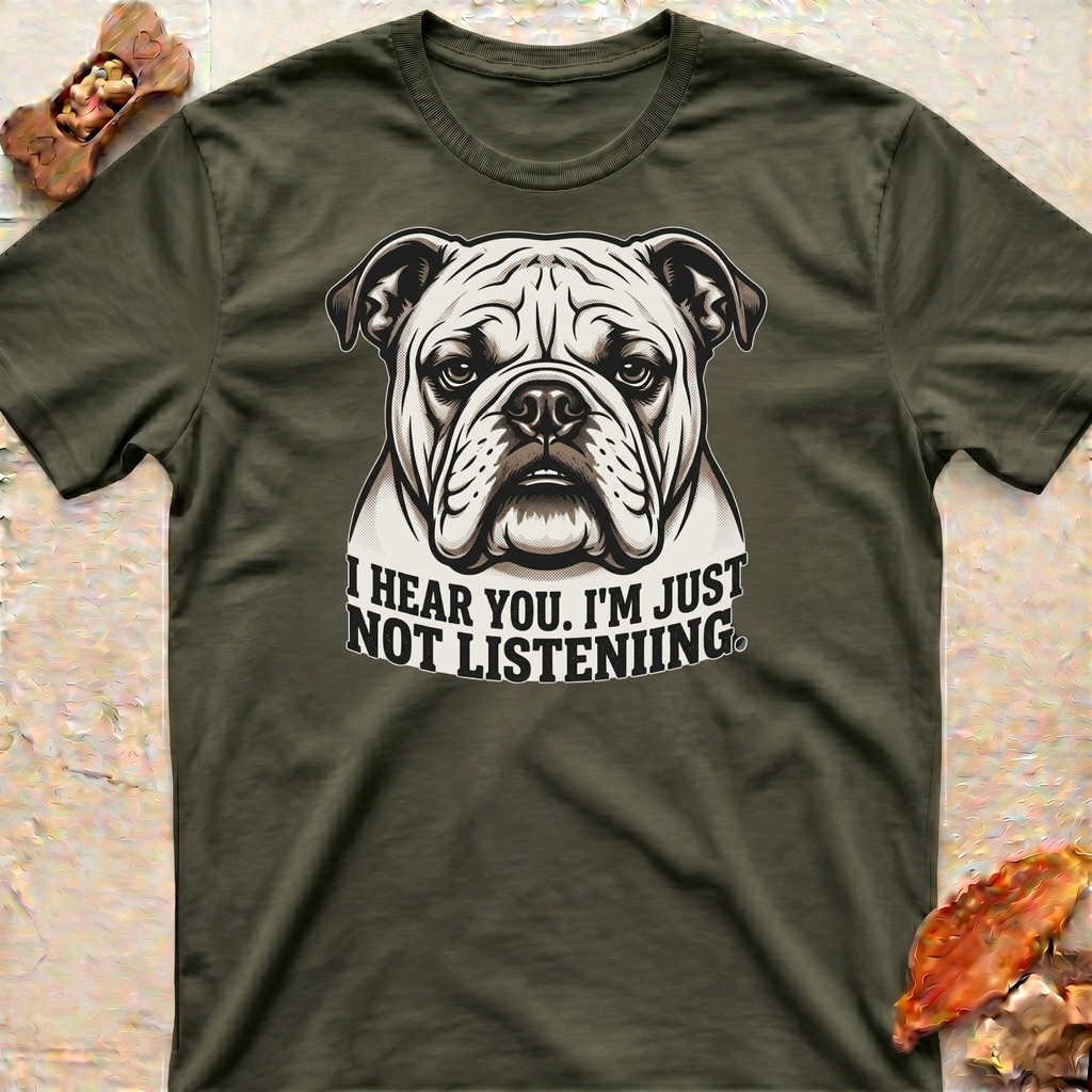 Listening Bulldog T-Shirt