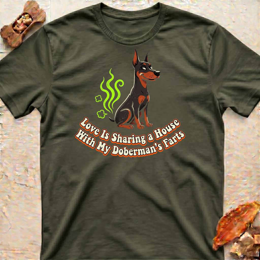 Love and Fart Doberman T-Shirt