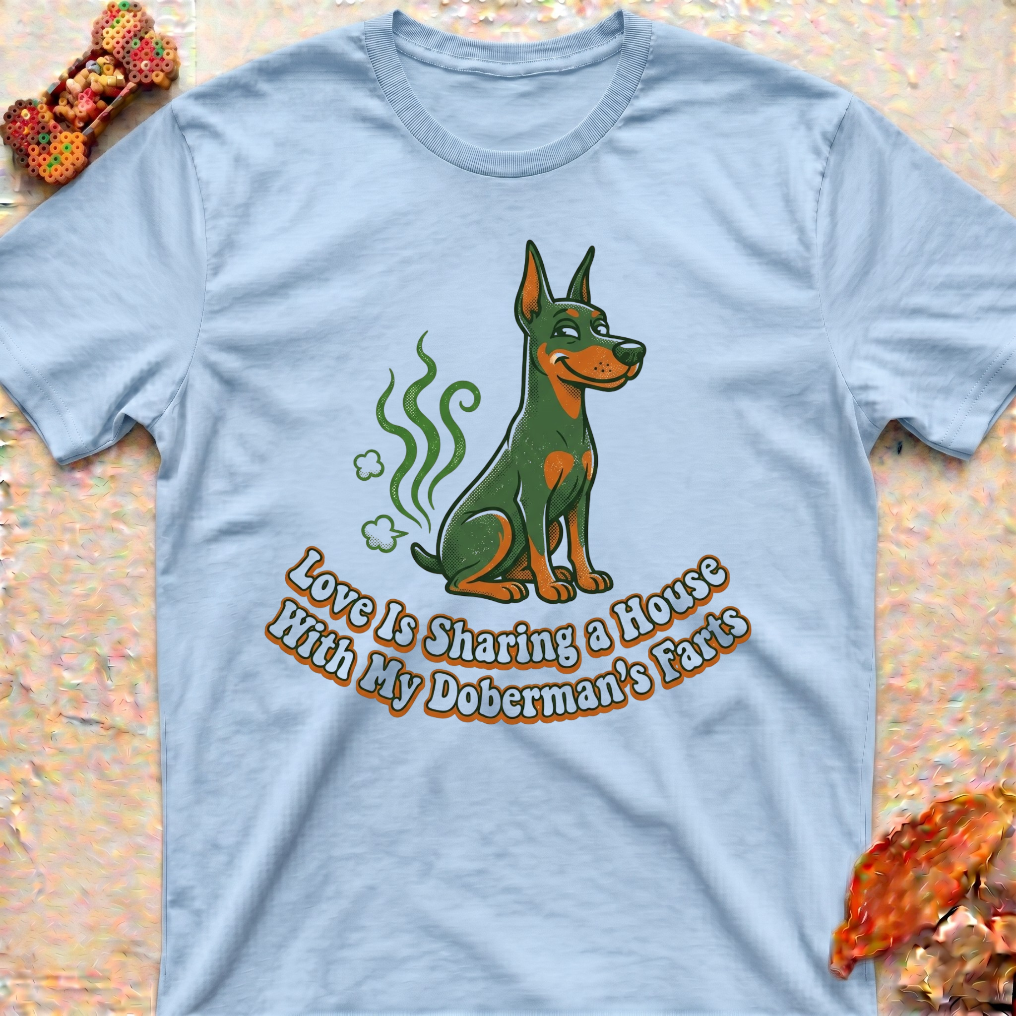 Love and Fart Doberman T-Shirt