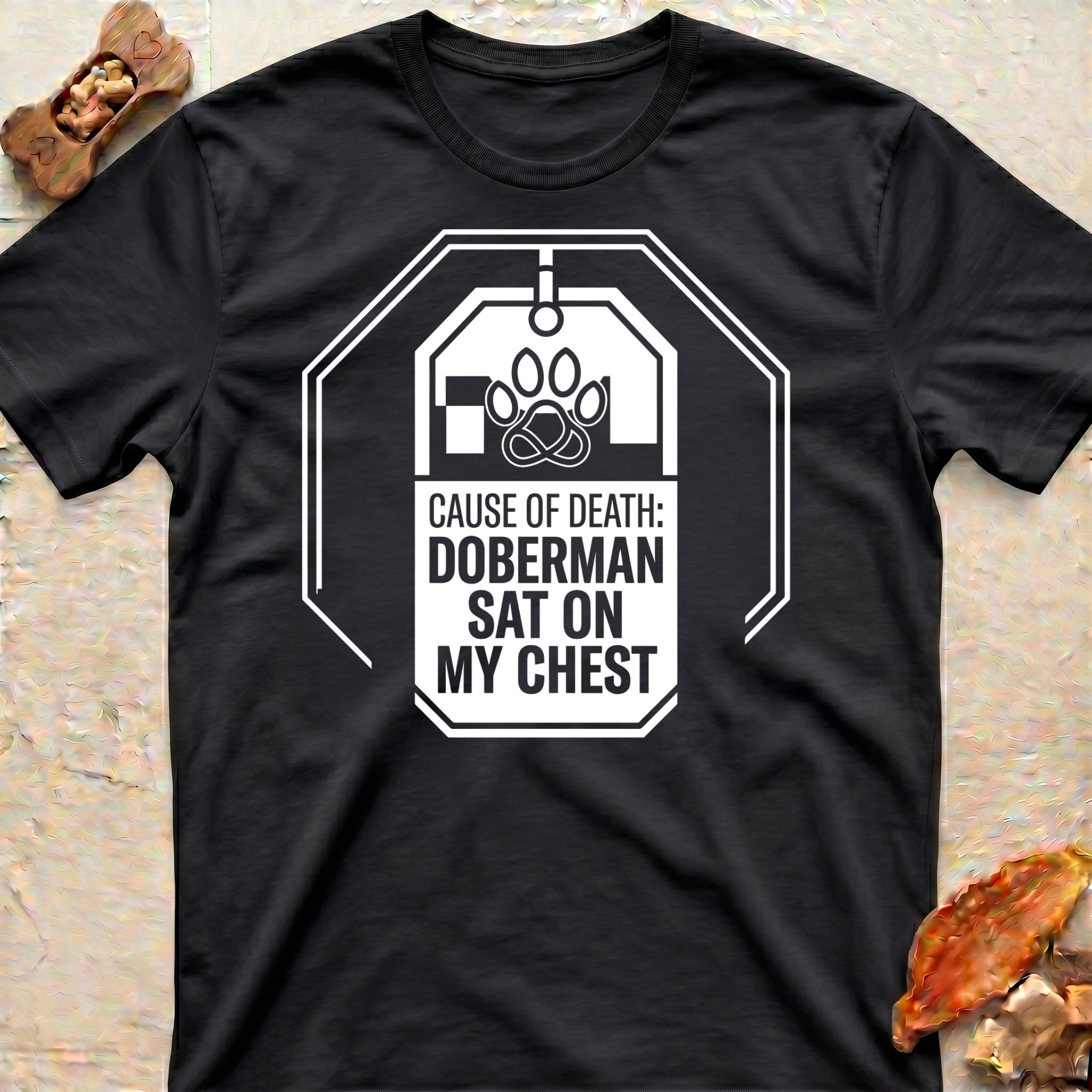 Doberman Sat on My Chest T-Shirt