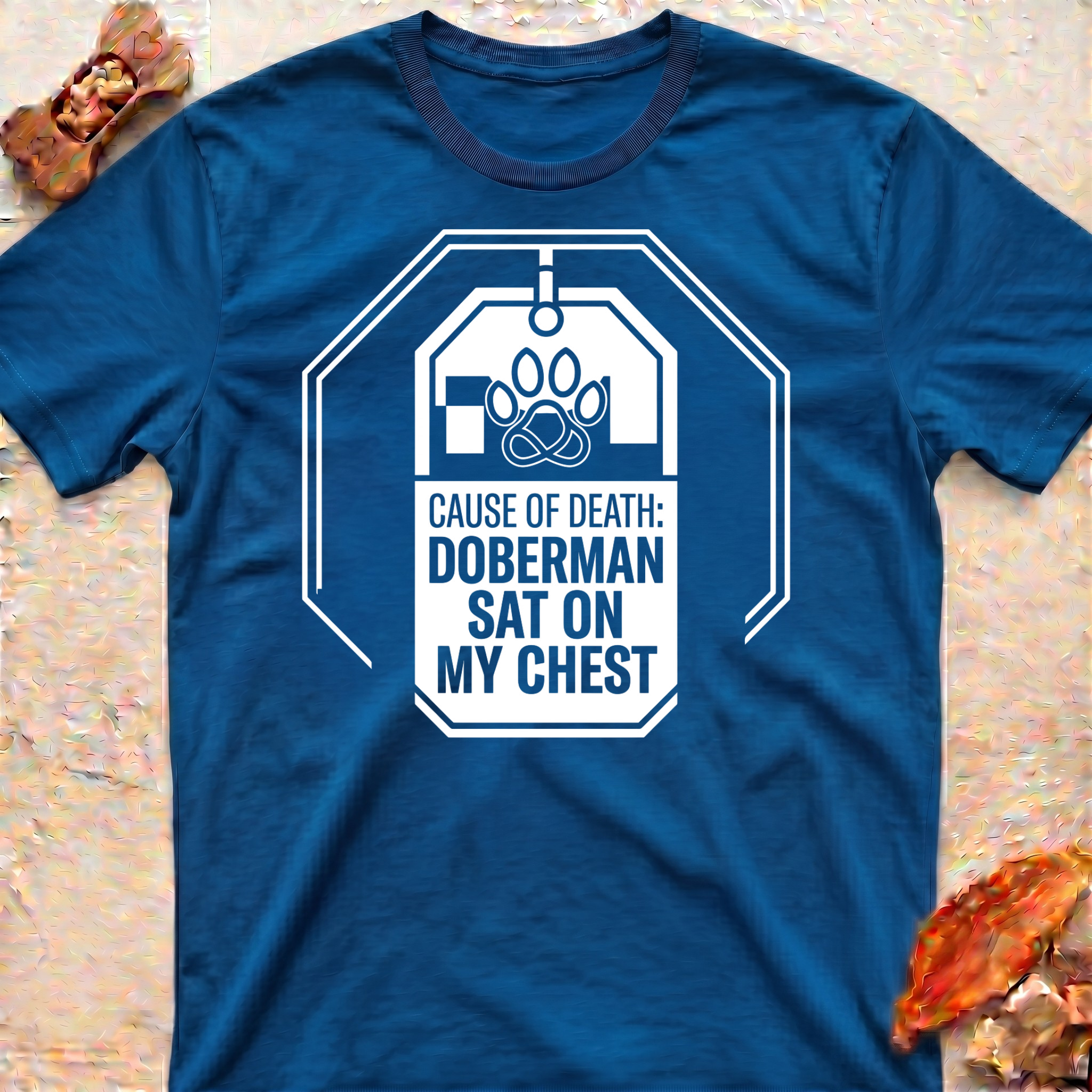 Doberman Sat on My Chest T-Shirt