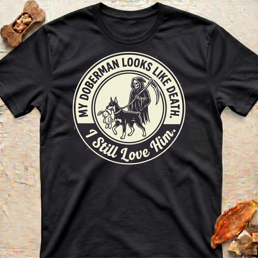 Grim Reaper Doberman T-Shirt