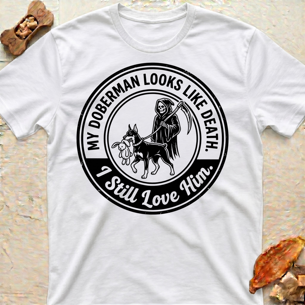 Grim Reaper Doberman T-Shirt
