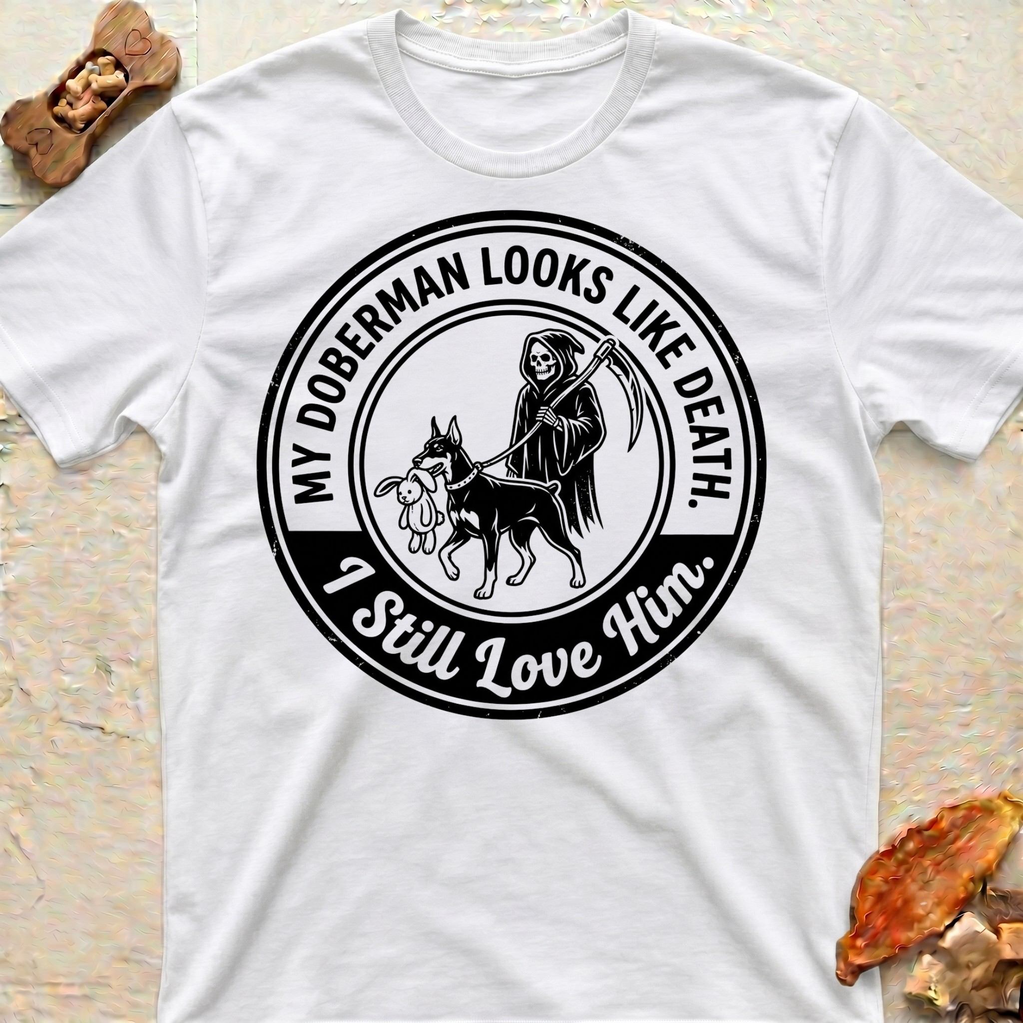 Grim Reaper Doberman T-Shirt