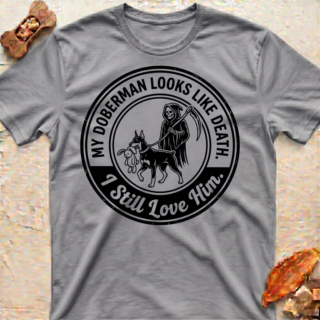 Grim Reaper Doberman T-Shirt