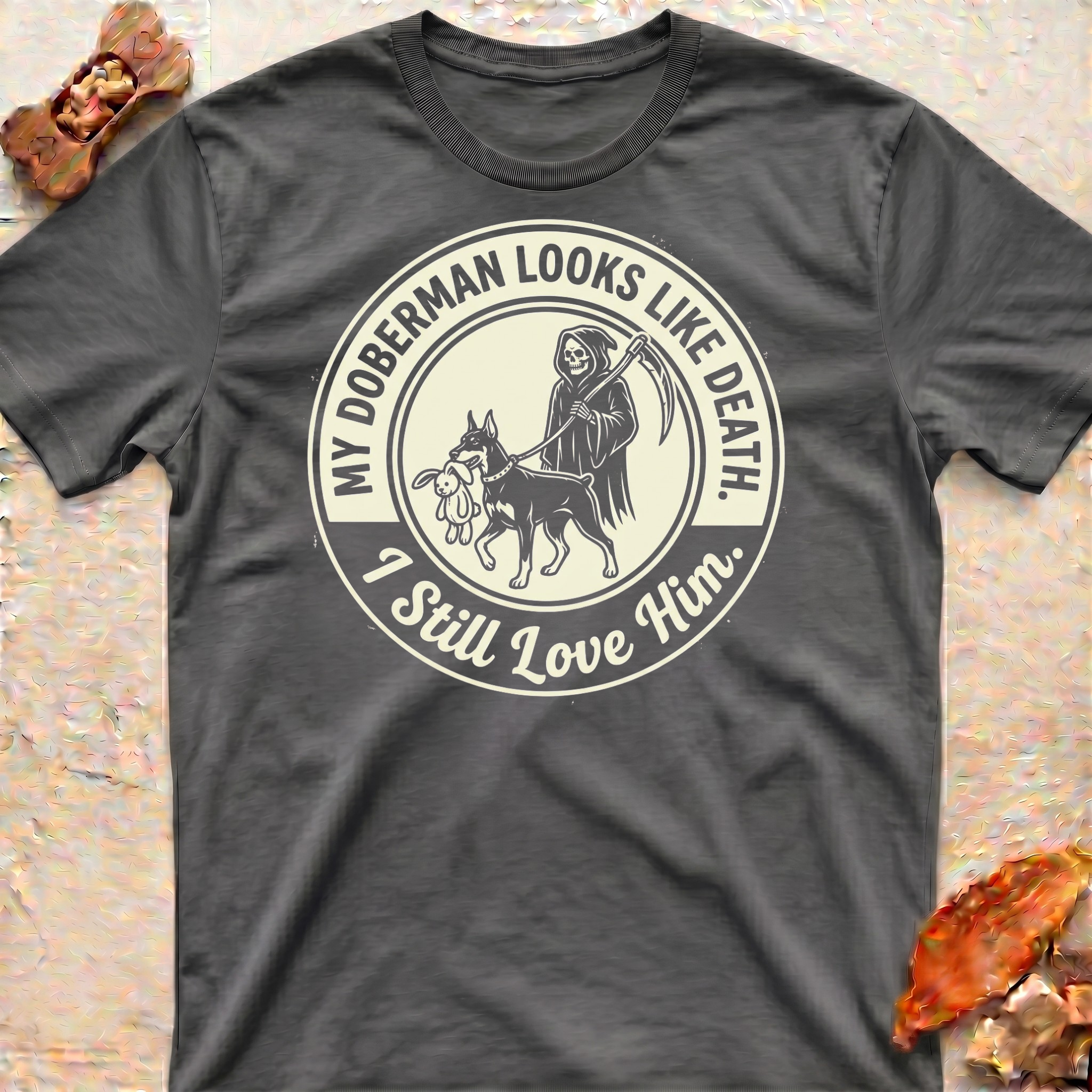 Grim Reaper Doberman T-Shirt