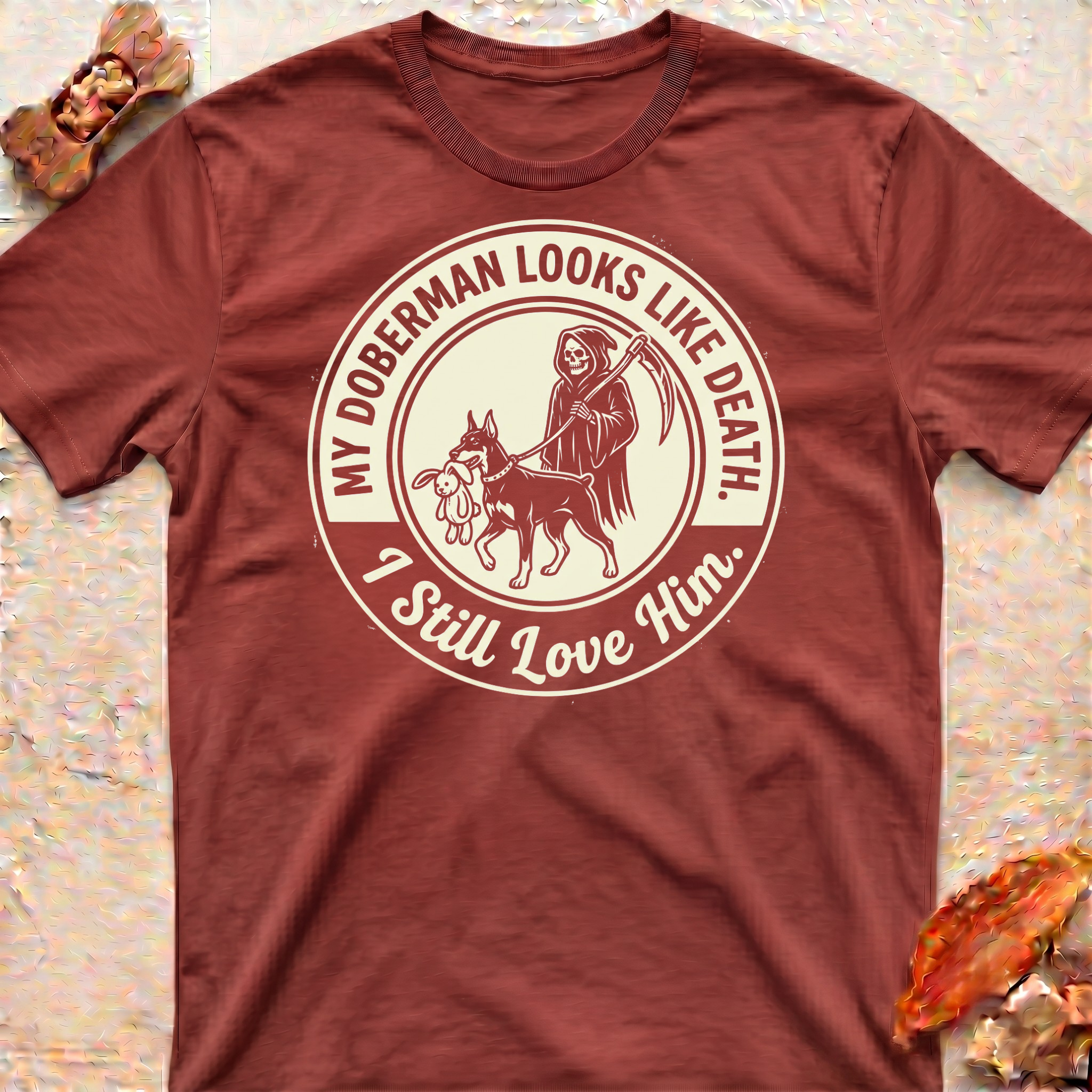 Grim Reaper Doberman T-Shirt