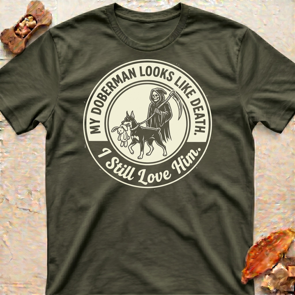 Grim Reaper Doberman T-Shirt