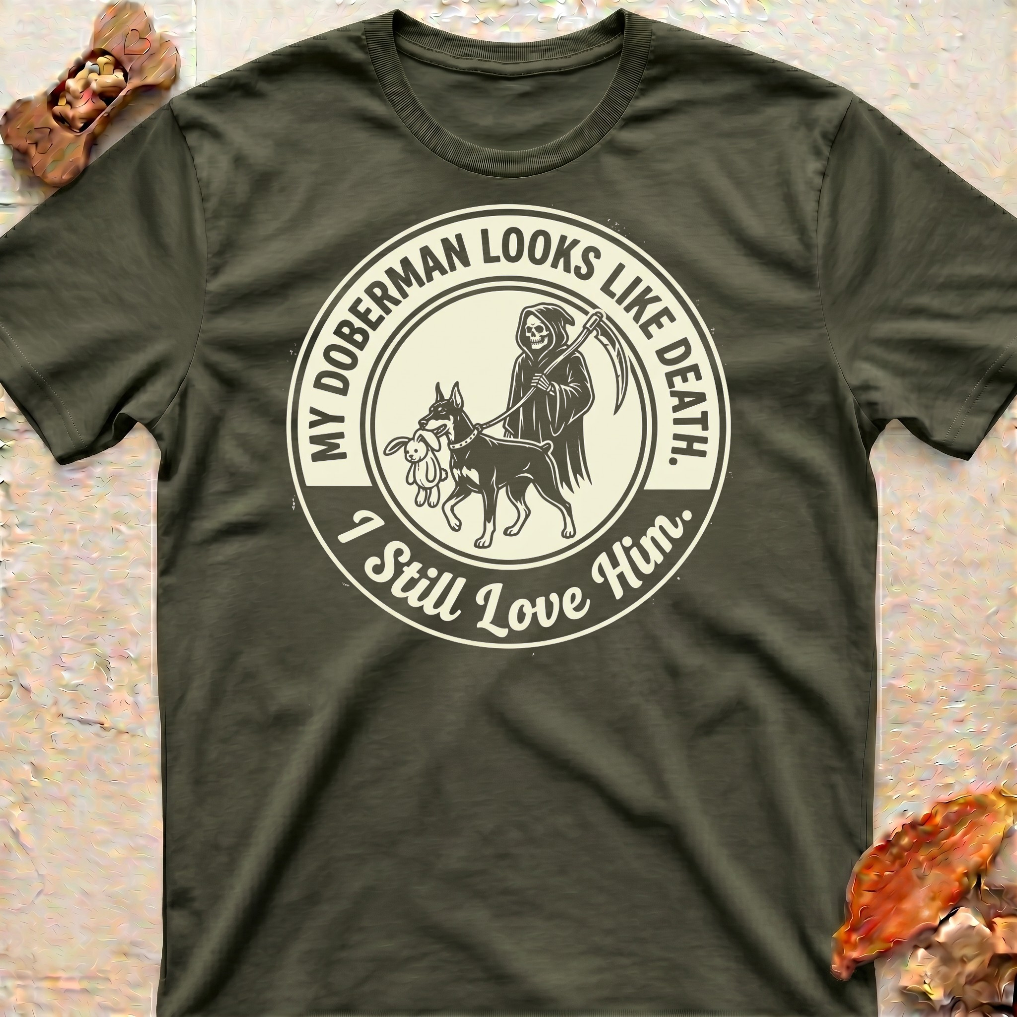 Grim Reaper Doberman T-Shirt