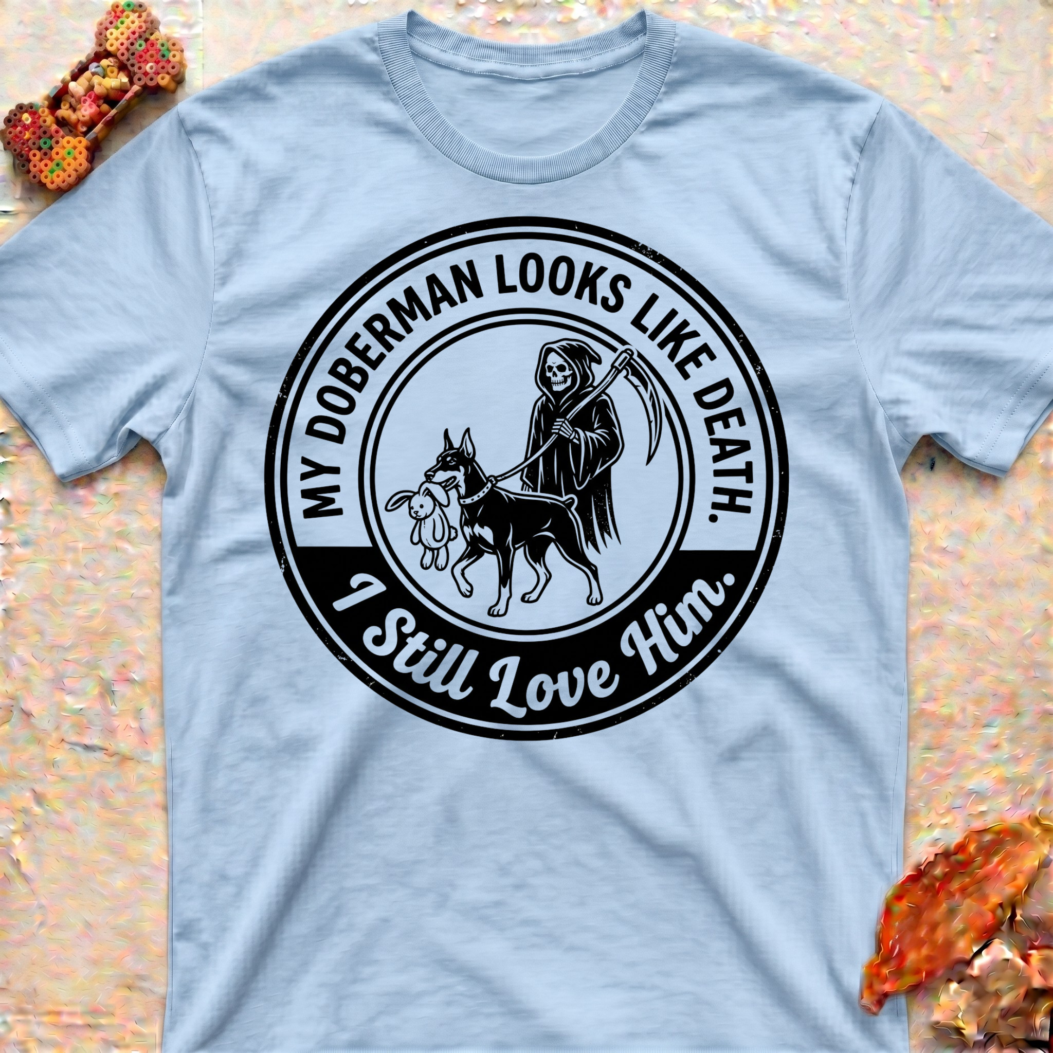 Grim Reaper Doberman T-Shirt
