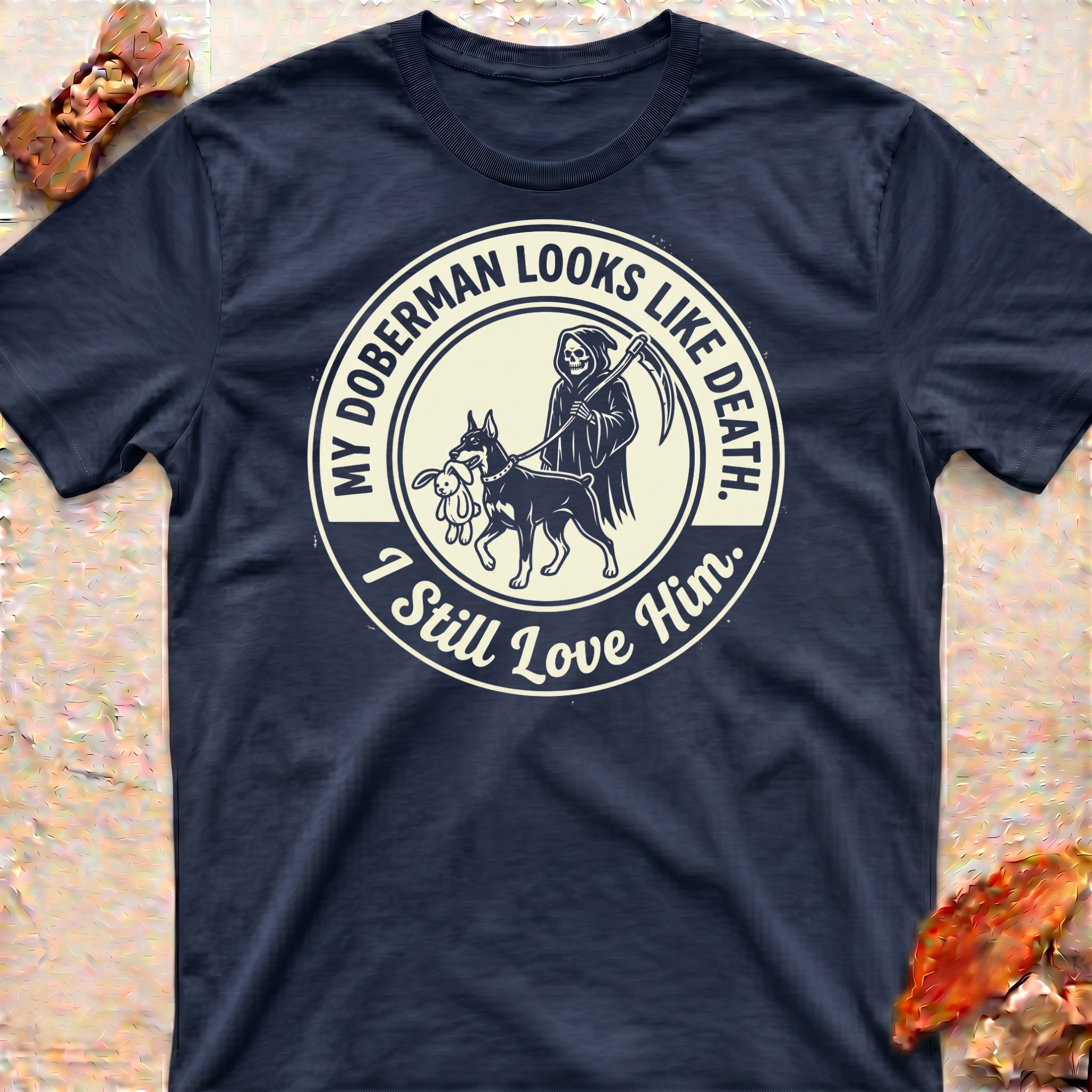 Grim Reaper Doberman T-Shirt
