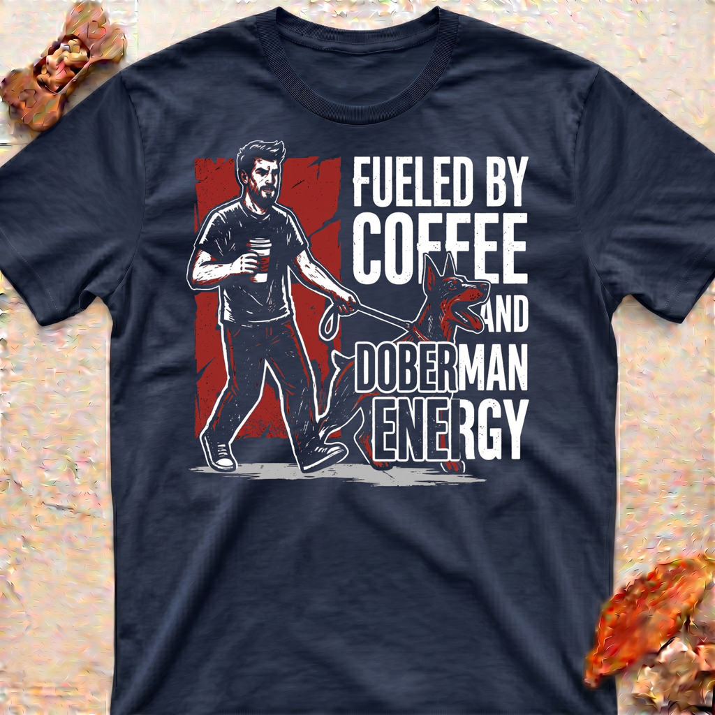Fueled by Coffee Doberman T-Shirt