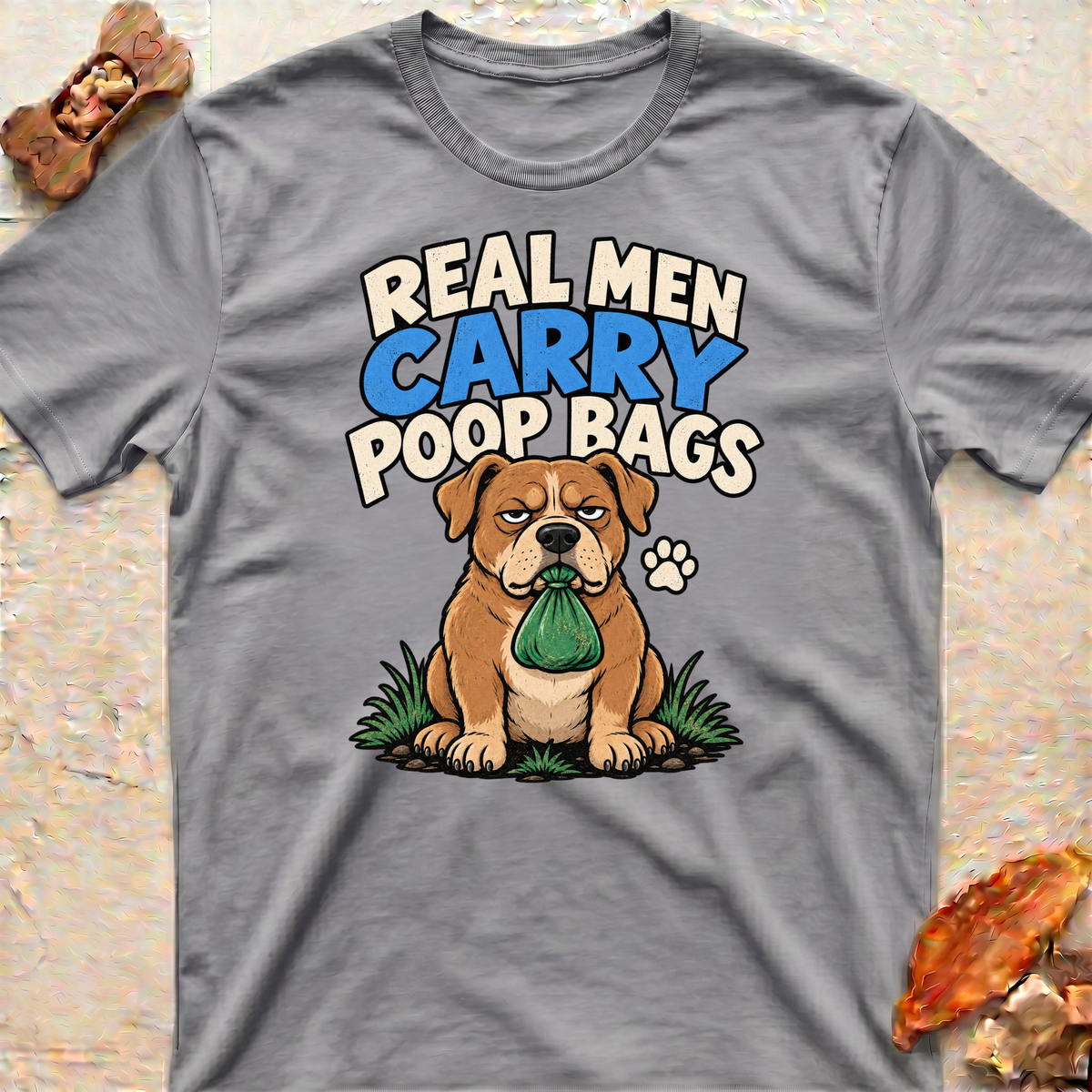 Poop Bag Bulldog T-Shirt