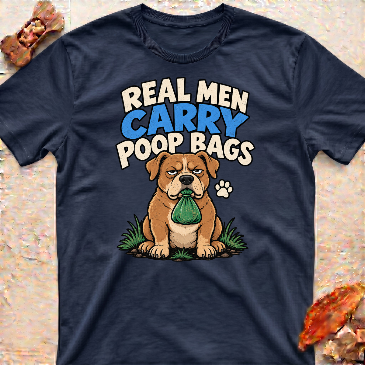 Poop Bag Bulldog T-Shirt