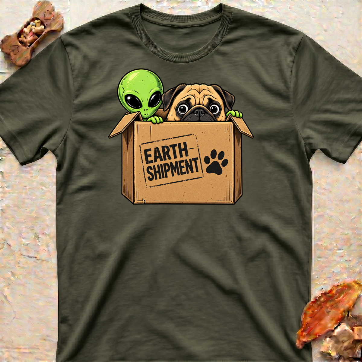 Pug and Alliens T-Shirt