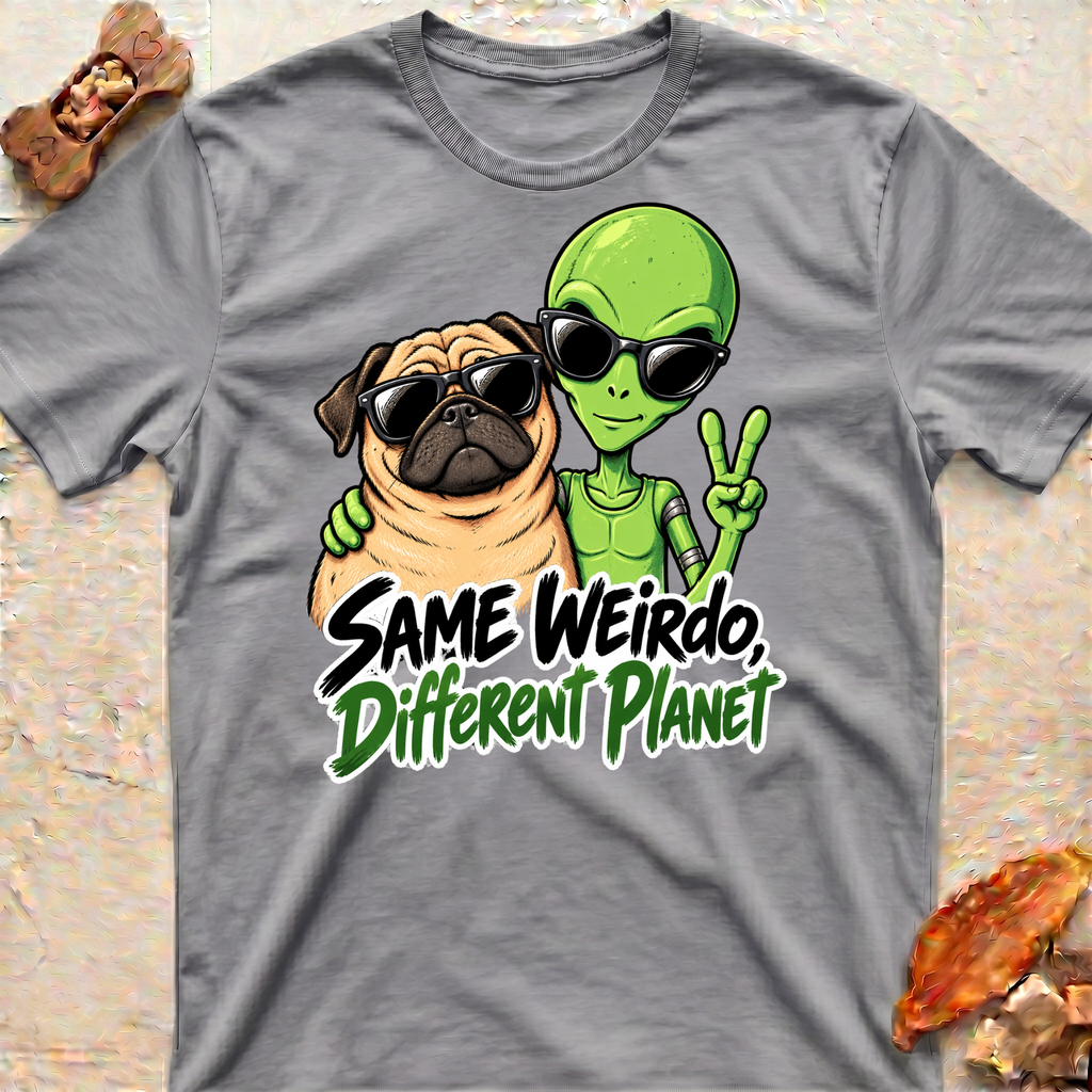 Alien and Pug T-Shirt