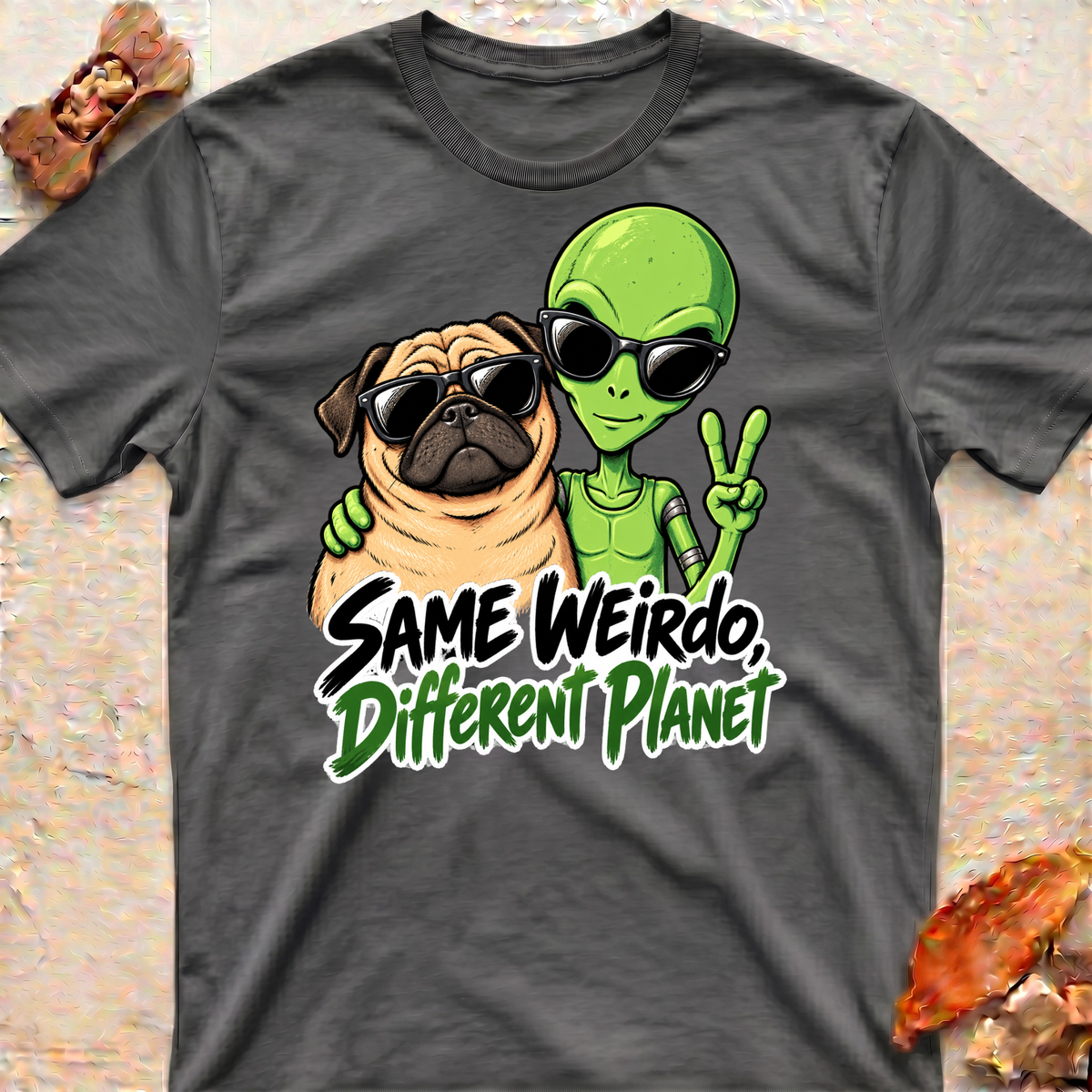 Alien and Pug T-Shirt