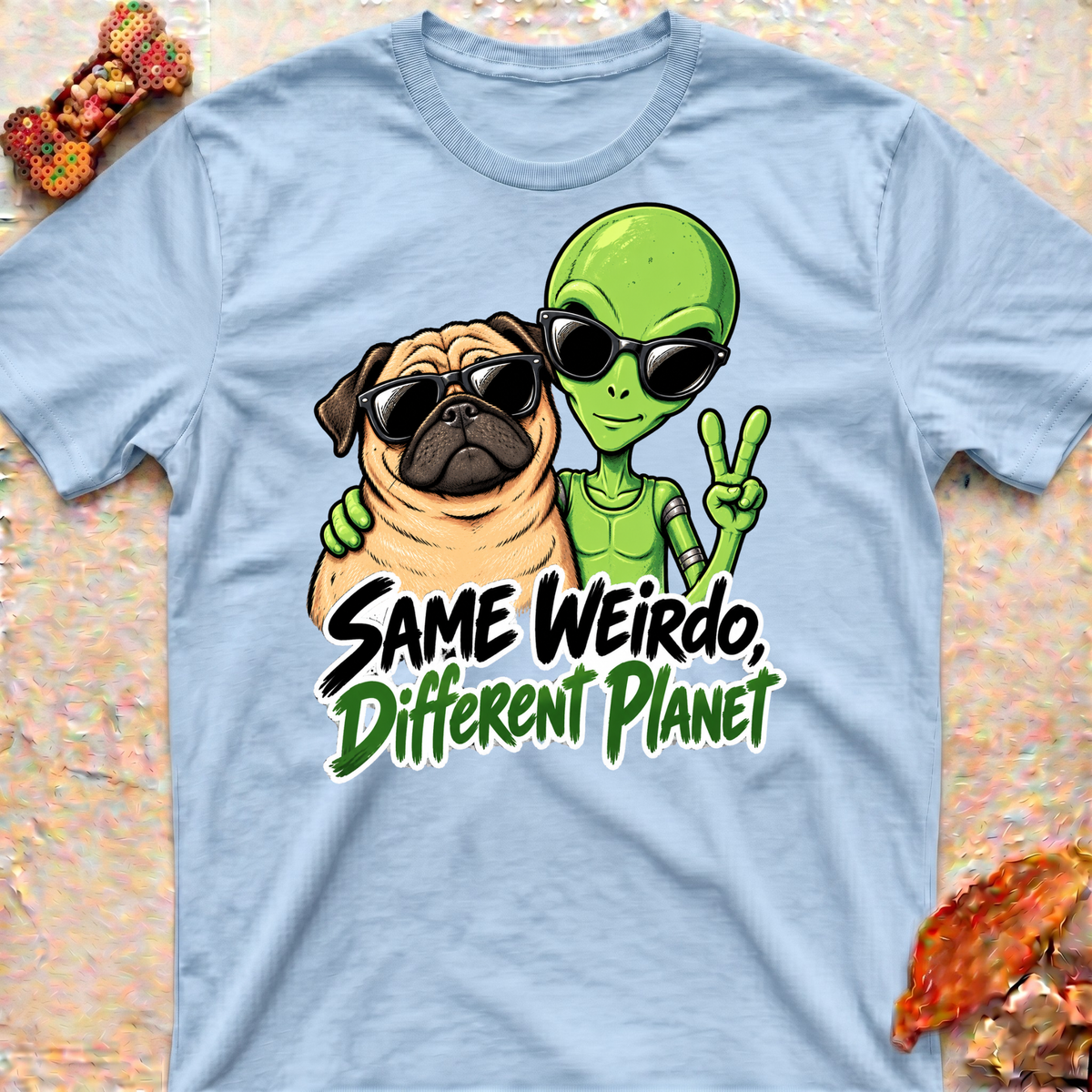Alien and Pug T-Shirt