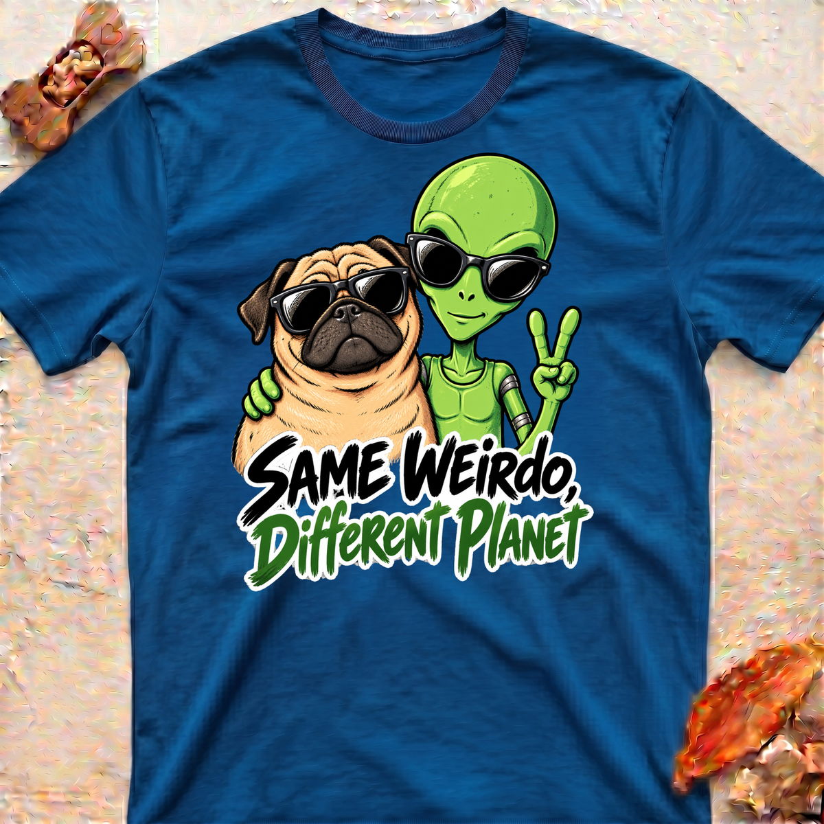 Alien and Pug T-Shirt