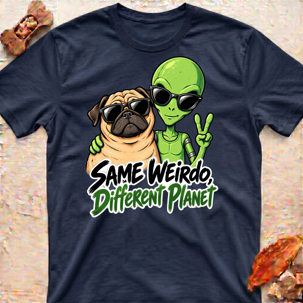 Alien and Pug T-Shirt