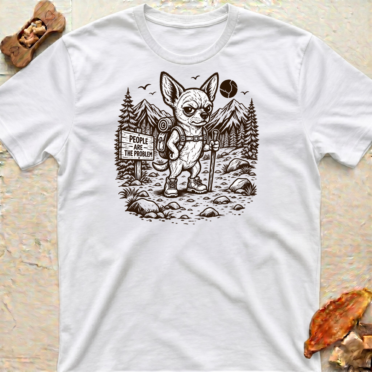 Hiking Chihuahua T-Shirt