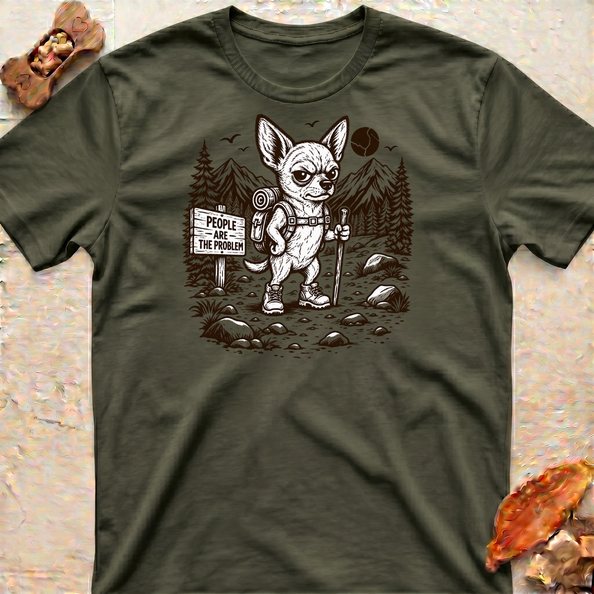 Hiking Chihuahua T-Shirt