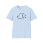 Minimalist Dog Outline T-Shirt — Labrador Retriever Lover Tee