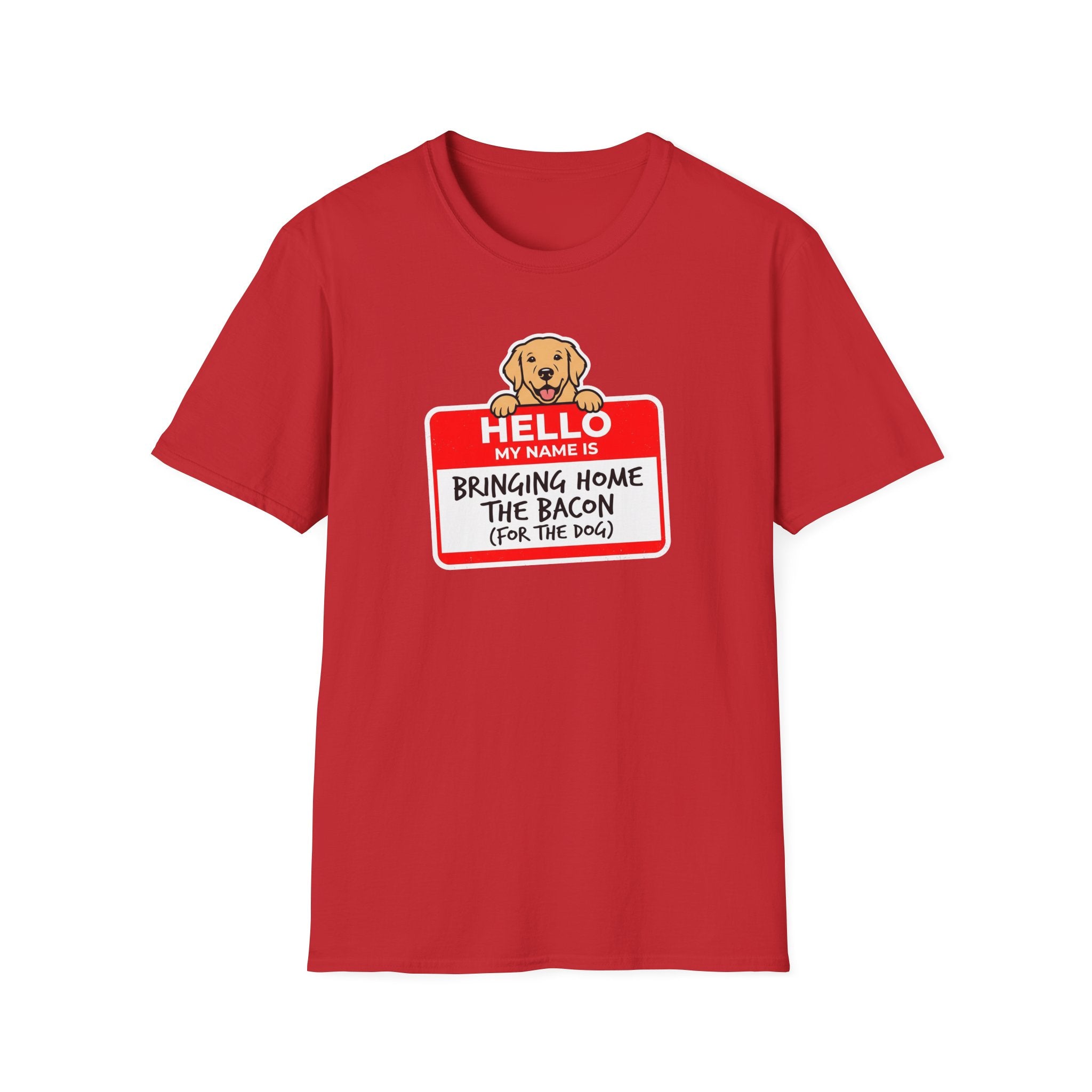 Golden Retriever Dad T-Shirt — My Name is Bringing Home The Bacon for The Dog