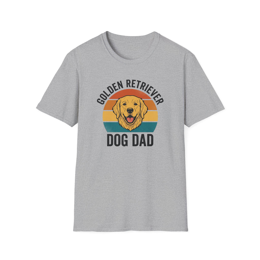Golden Retriever Dog Dad T-Shirt — Retro Sunset Pet Dad Tee