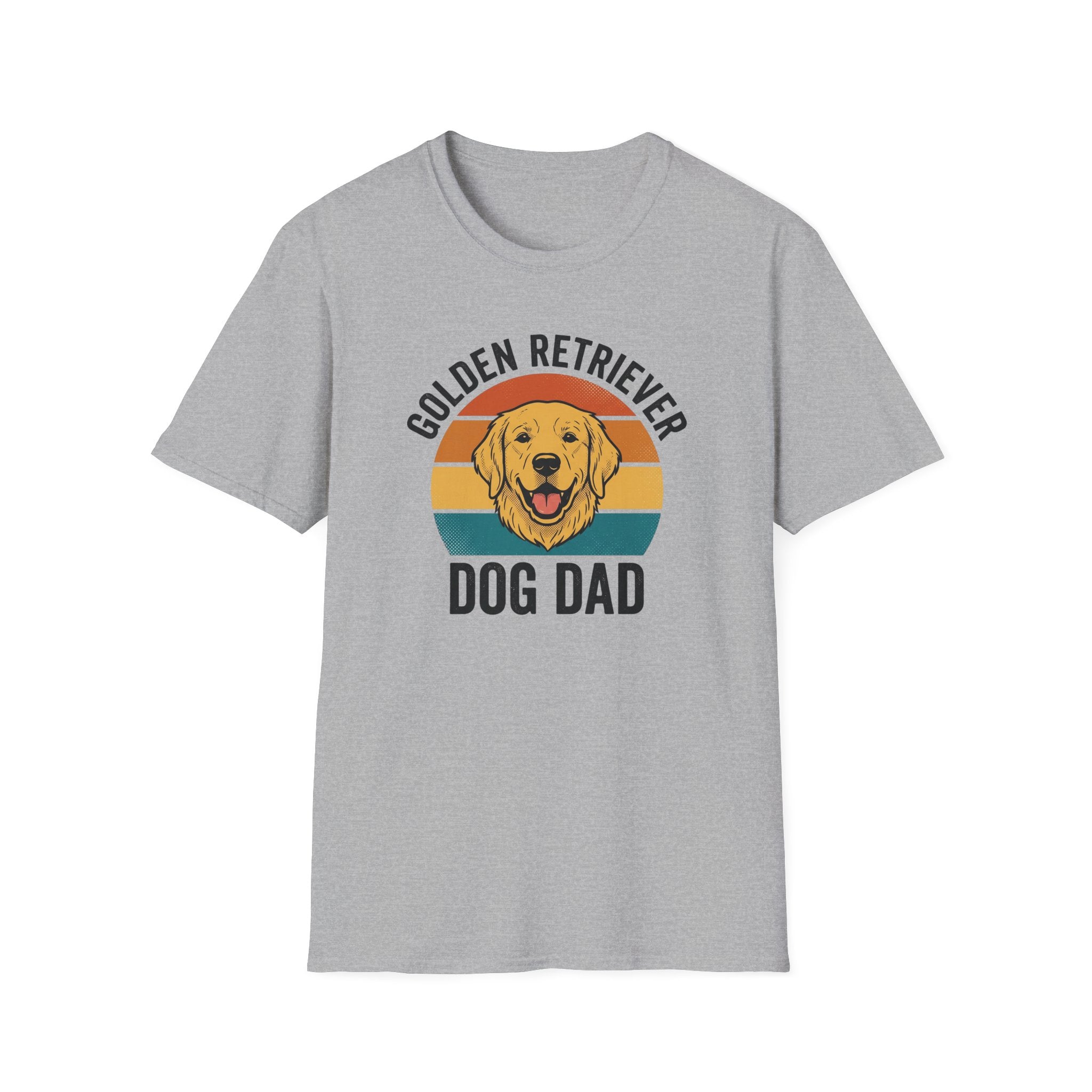 Golden Retriever Dog Dad T-Shirt — Retro Sunset Pet Dad Tee