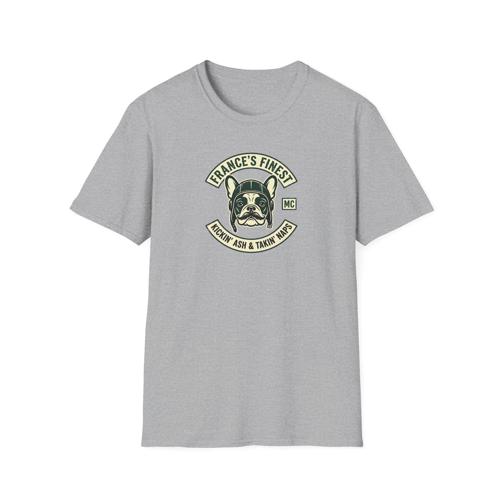 France's Finest Bulldog T-Shirt — Retro French Bulldog Design (Text: "France's Finest")