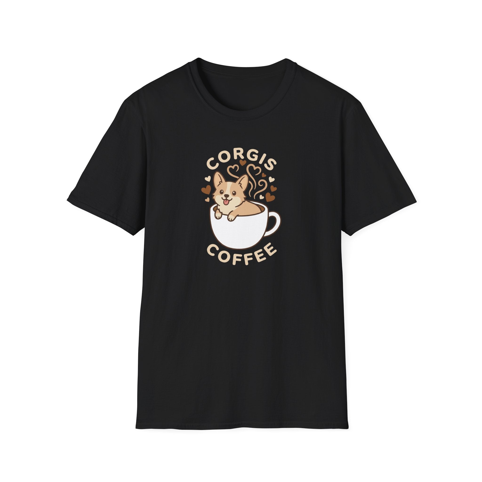 Corgis & Coffee T-Shirt — Cute Corgi in Coffee Cup Graphic Tee