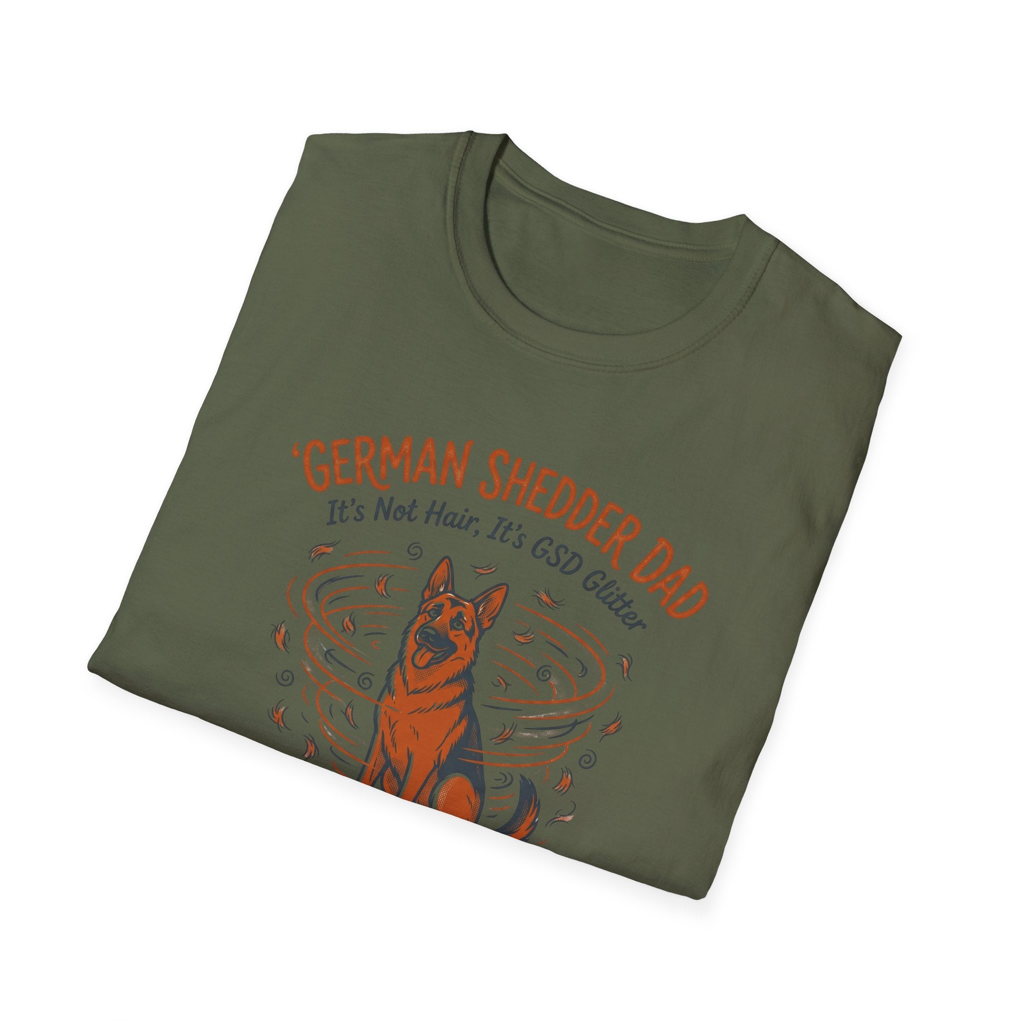 German Shedder Dad T-Shirt – Funny German Shepherd Dad Shirt ("It’s Not Hair, It’s Glitter")