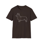 Corgi Outline T-Shirt — Minimal Dog Silhouette Tee