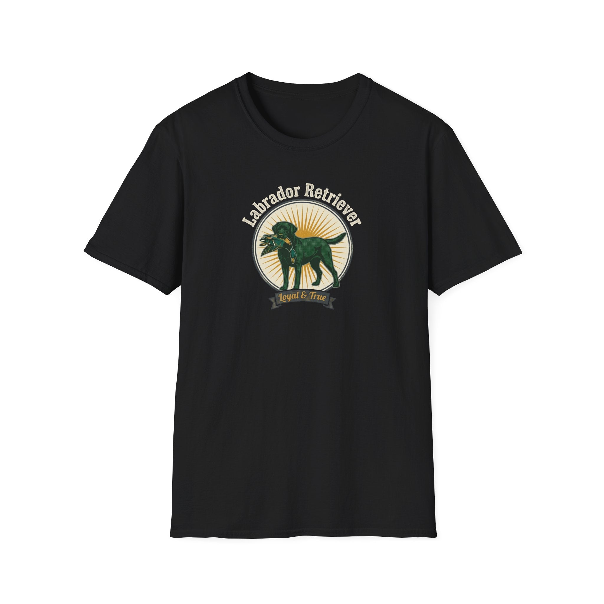 Labrador Retriever Retro Graphic T-Shirt — "Dog of Honor" Design